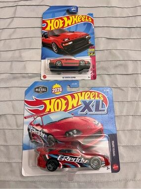 Hot Wheels  XL- Toyota Supra and Hot Wheels’82 Toyota Supra Baseline